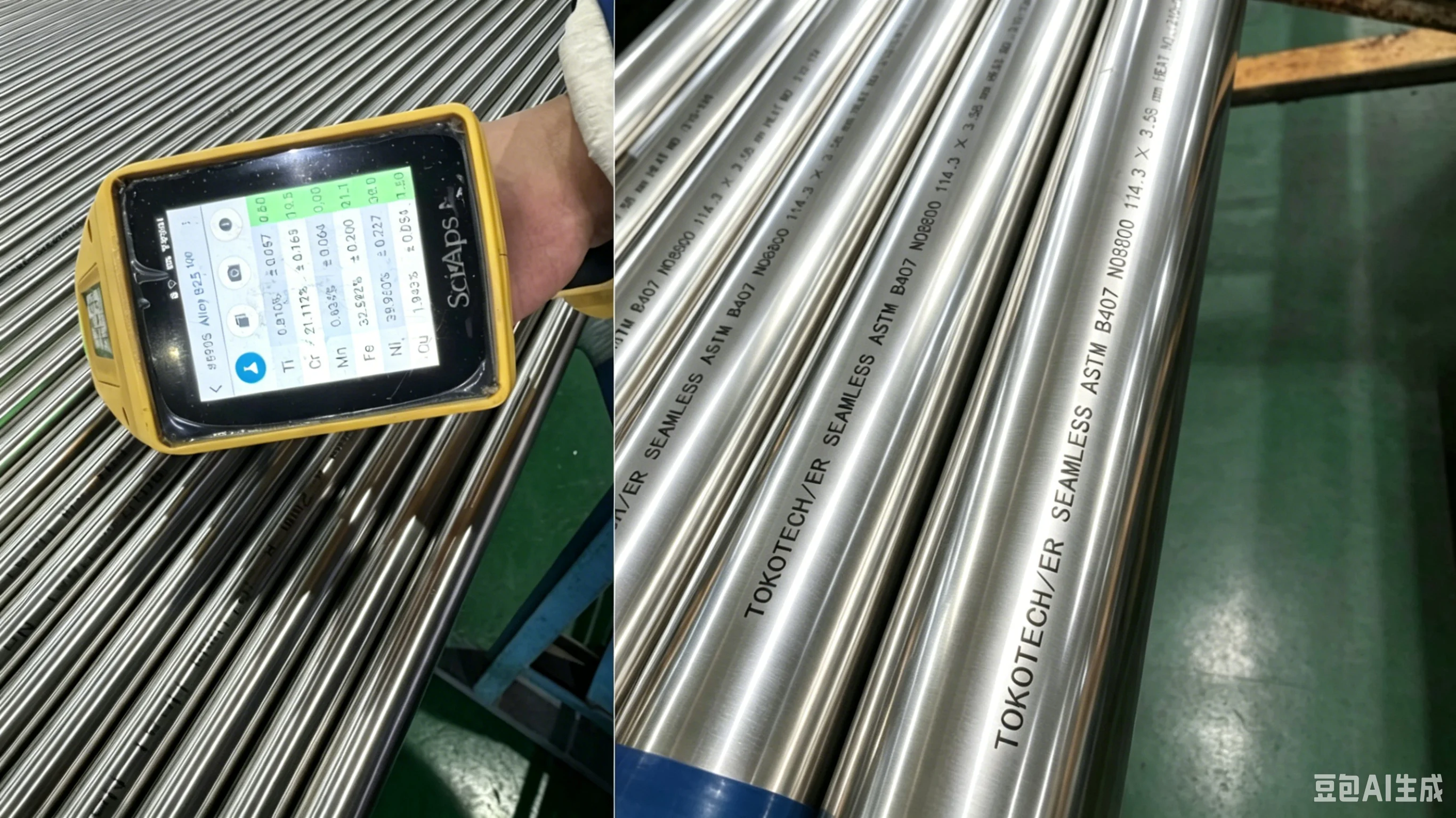 Nickel alloy pipe detail